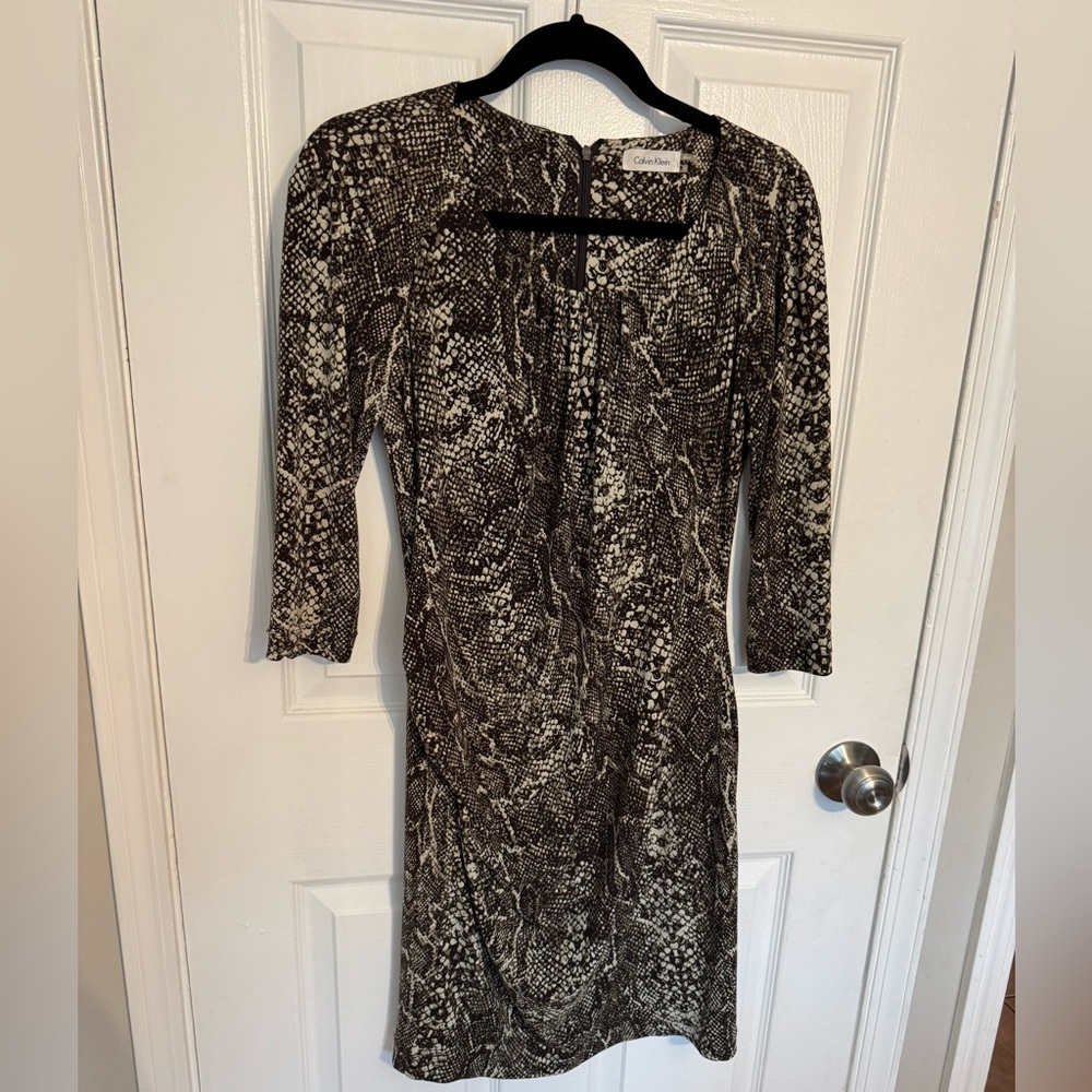 Calvin Klein Snake Print Dress - 6